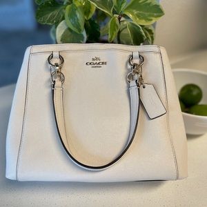 COACH Satchel Crossbody Handbag in Cream